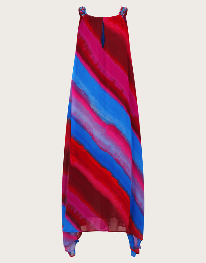 Eliza Beaded Halter Dress, Red (RED), large