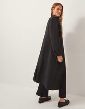 Viv Velvet Trim Military Coat, Black (BLACK), large