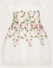 Baby Cassie Embroidered Dress, Ivory (IVORY), large