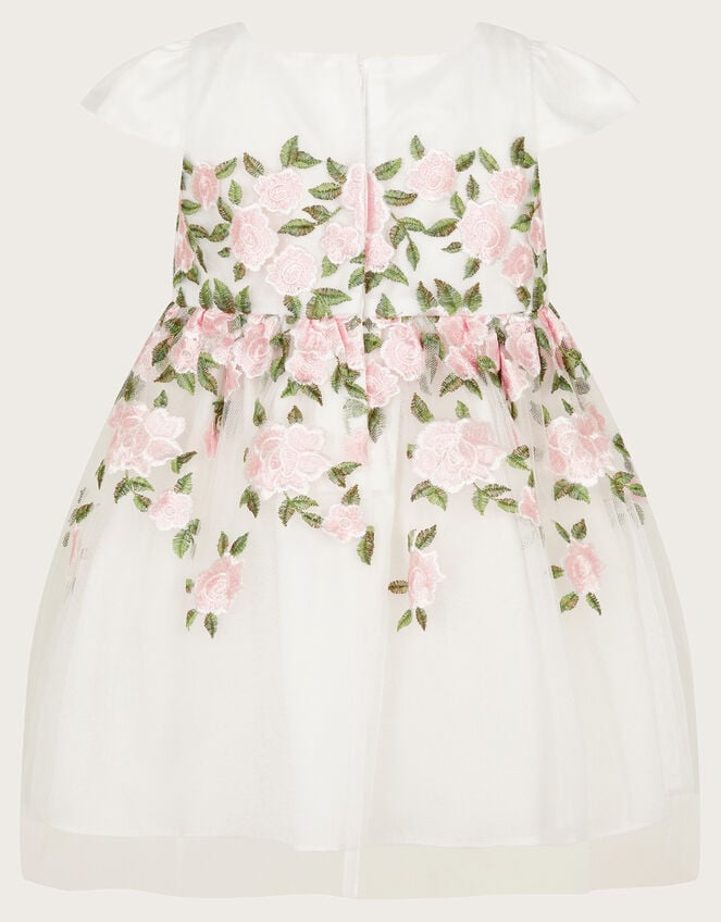Baby Cassie Embroidered Dress, Ivory (IVORY), large