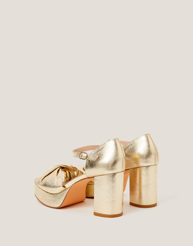 Hala Platform Heels, Gold (GOLD), large