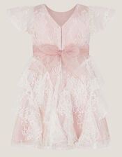 Baby Joanie Ruffle Lace Dress, Pink (DUSKY PINK), large