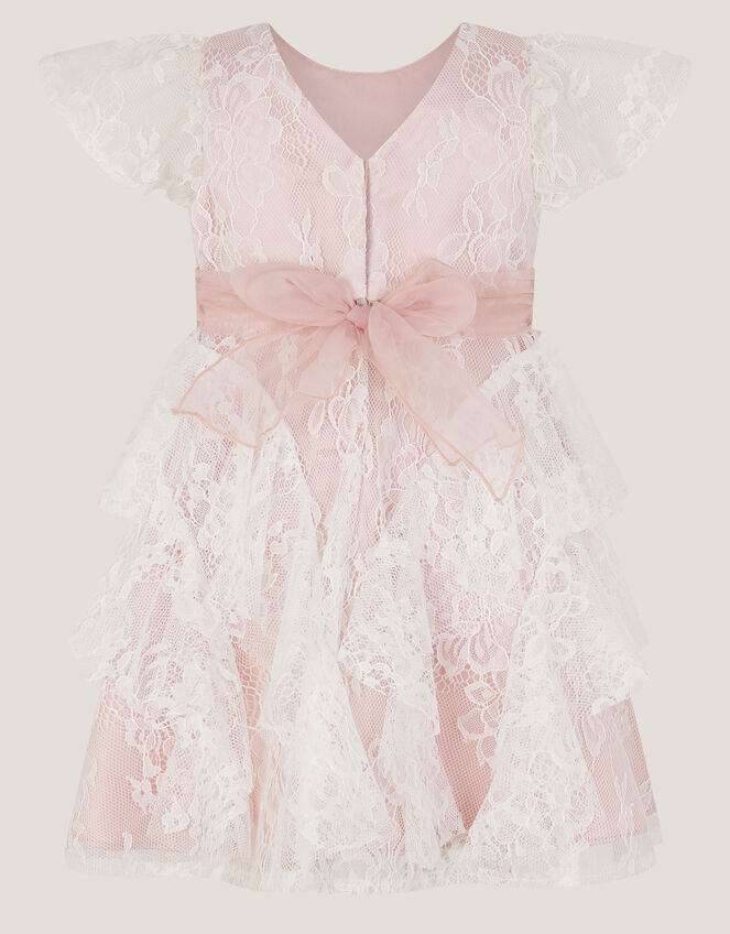 Baby Joanie Ruffle Lace Dress, Pink (DUSKY PINK), large