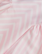 Marney Stripe Duchess Party Dress, Pink (PINK), large