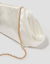 Oona Pleat Satin Clutch Bag, , large