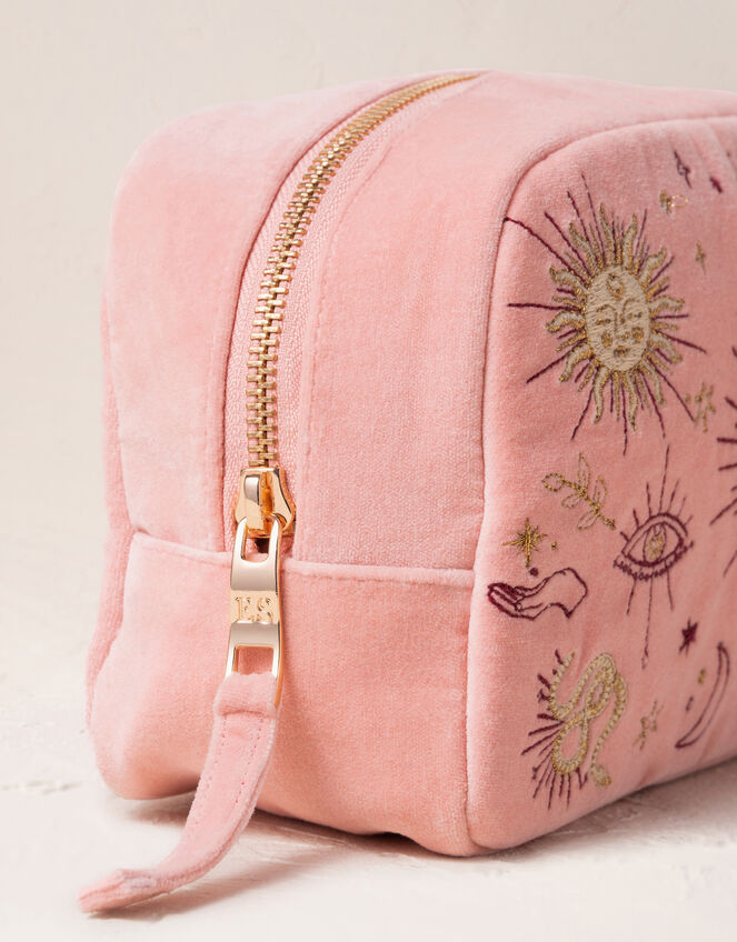 Elizabeth Scarlett Boho Mysticism Velvet Make Up Bag, , large