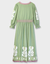 East Valeria Appliqué Midi Dress, Green (GREEN), large