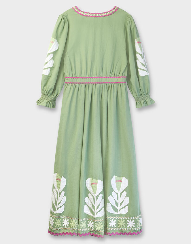 East Valeria Appliqué Midi Dress, Green (GREEN), large