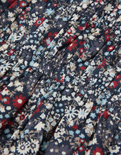 Ditsy Floral Long Sleeve Dress, Blue (NAVY), large