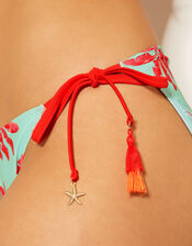 Pamela Palm Print Bikini Bottom, Green (MINT), large