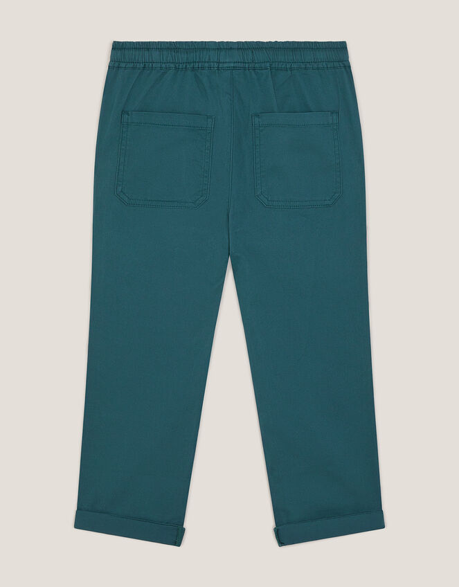 Plain Cuffed Trousers, Blue (BLUE), large