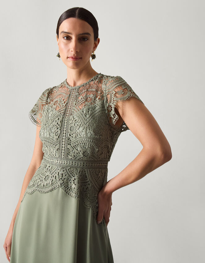 Monica Lace Bridesmaid Dress, Green (PALE GREEN), large