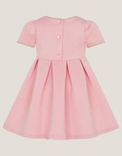 Baby Short Sleeve Bow Dress, Pink (PINK), large