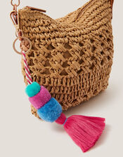 Pom Pom Tassel Bag Charm, , large