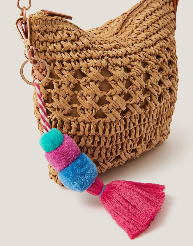 Pom Pom Tassel Bag Charm, , large