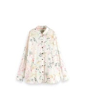 Scotch and Soda Printed Oversized Shirt, White (WHITE), large