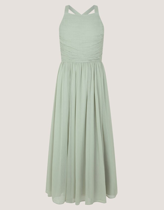 Ellay Cross Back Chiffon Prom Dress, Green (SAGE), large