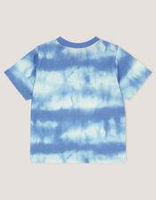 Shark Tie-Dye T-Shirt, Blue (BLUE), large