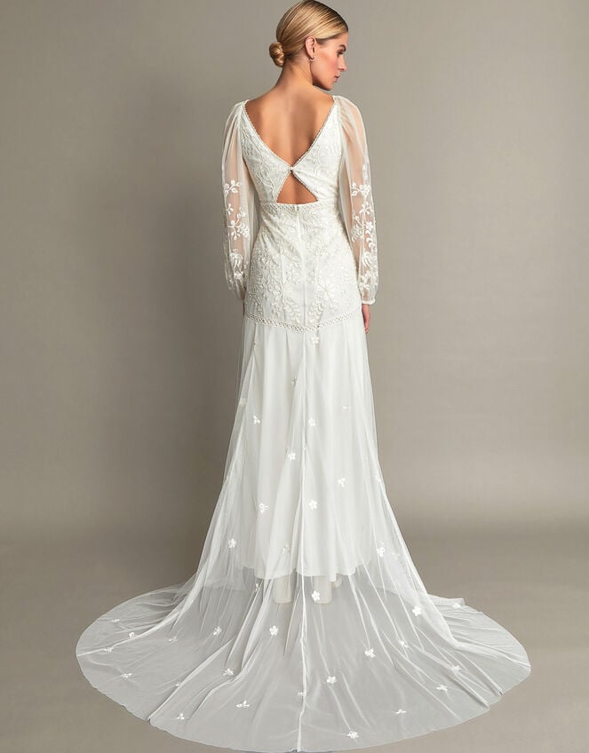 Josette Embellished Maxi Wedding Dress, Ivory (IVORY), large