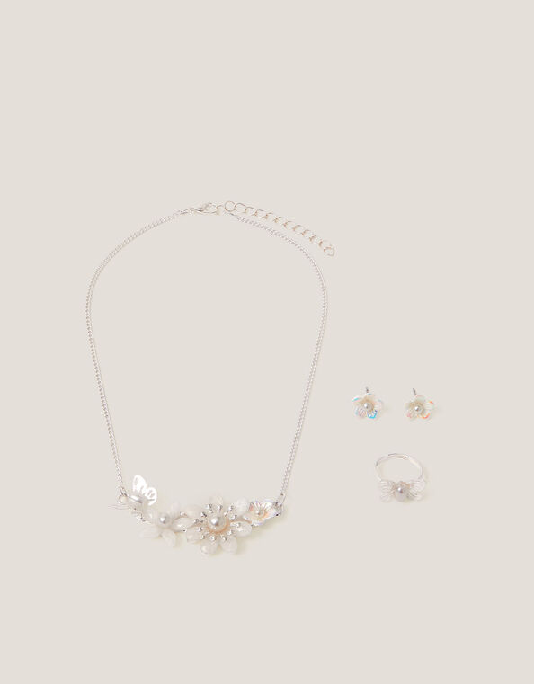 Flower & Butterfly Jewellery Set, , large