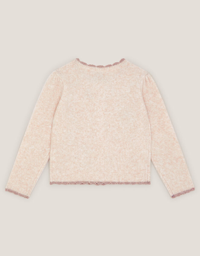 Fairy Star Embroidered Cardigan, Camel (OATMEAL), large