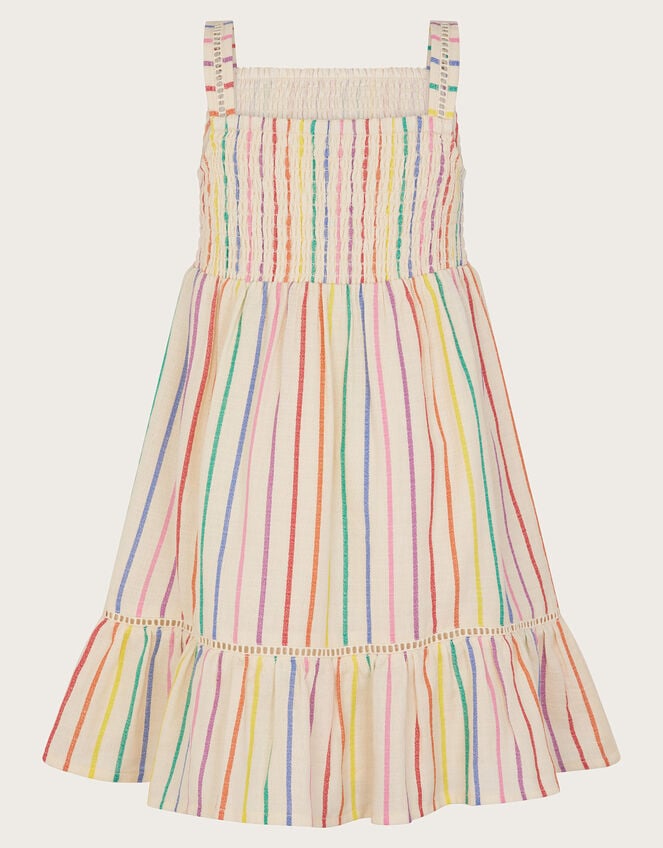 Strappy Stripe Smocked Dress, Multi (MULTI), large
