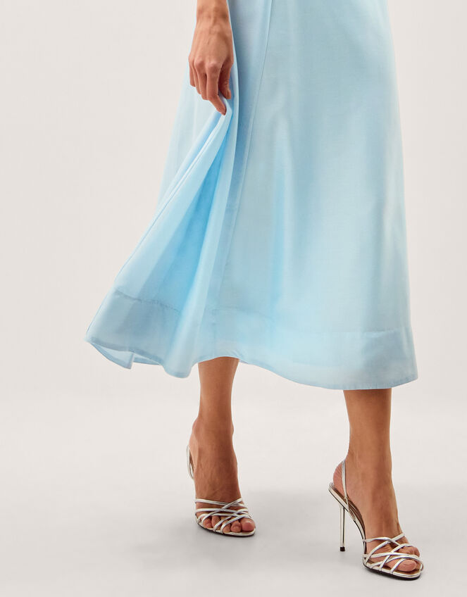 Clarissa Floral Appliqu&eacute; Midi Dress, Blue (PALE BLUE), large