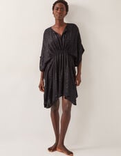 Sana Sequin Embellished Kaftan, Black (BLACK), large