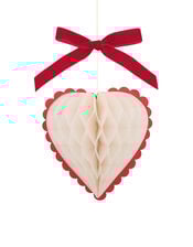 Meri Meri 3-Pack Honeycomb Heart Decorations, , large