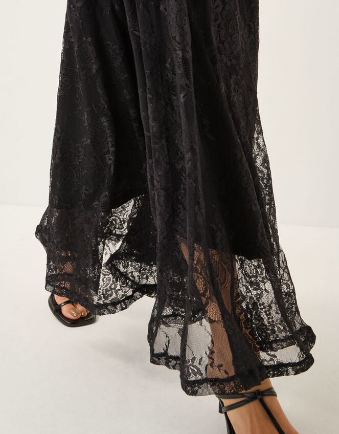Luna Lace Maxi Skirt, Black (BLACK), large