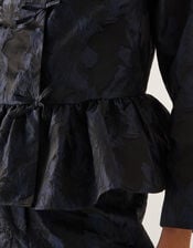 Jayda Floral Jacquard Jacket, Blue (NAVY), large