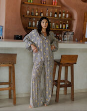 Sundress Coquelicot Printed Wide Leg Trousers, Black (BLACK), large