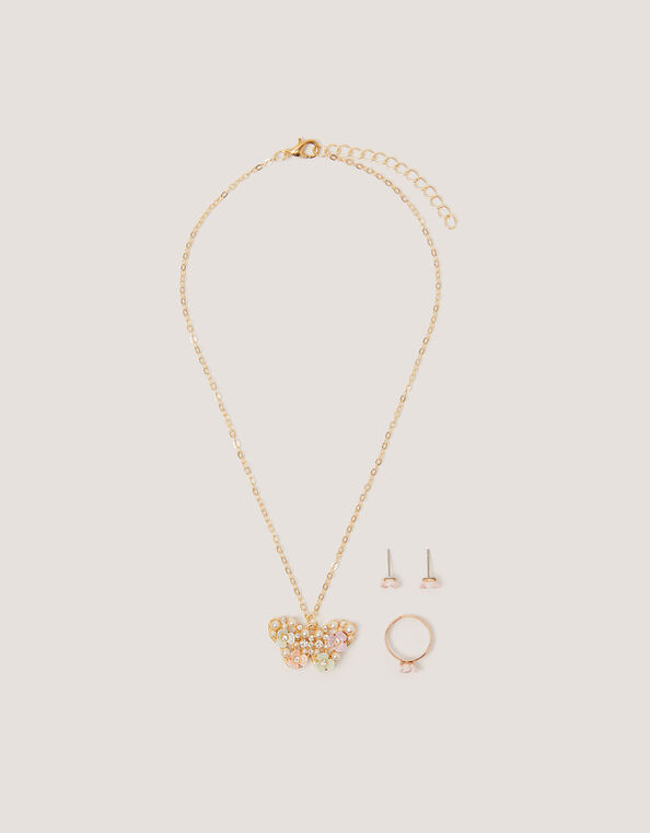 Flower Butterfly Jewellery Set, , large