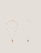 Bow Heart Pendant Necklace Gift Set, , large