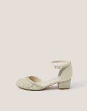 Glitter Embellished Two Part Heels, Ivory (IVORY), large