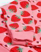 Frugi Superb Strawberry Sweatshirt, Pink (PINK), large