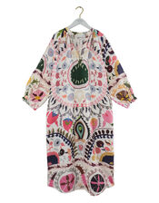 One Hundred Stars Suzani Long Sleeve Print Midi Dress, Multi (MULTI), large