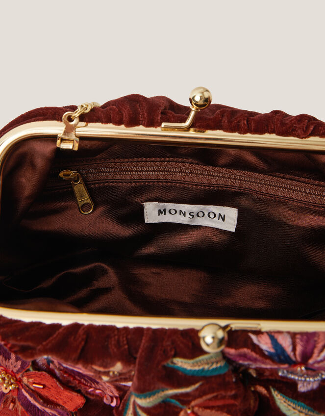 Josie Floral Embellished Clutch Bag, , large