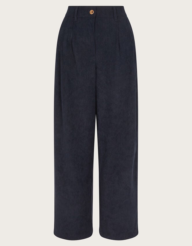 Samira Corduroy Wide Leg Trousers, Blue (NAVY), large