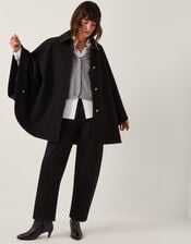 Ciara Cape Coat, Black (BLACK), large