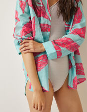 Pamela Palm Shirt, Green (MINT), large