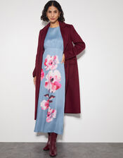 Sia Satin Floral Maxi Dress, Blue (PALE BLUE), large