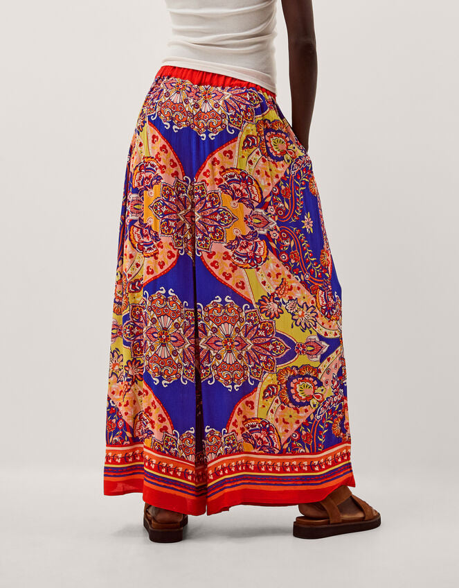 Padma Printed Palazzo Trousers, Blue (COBALT), large