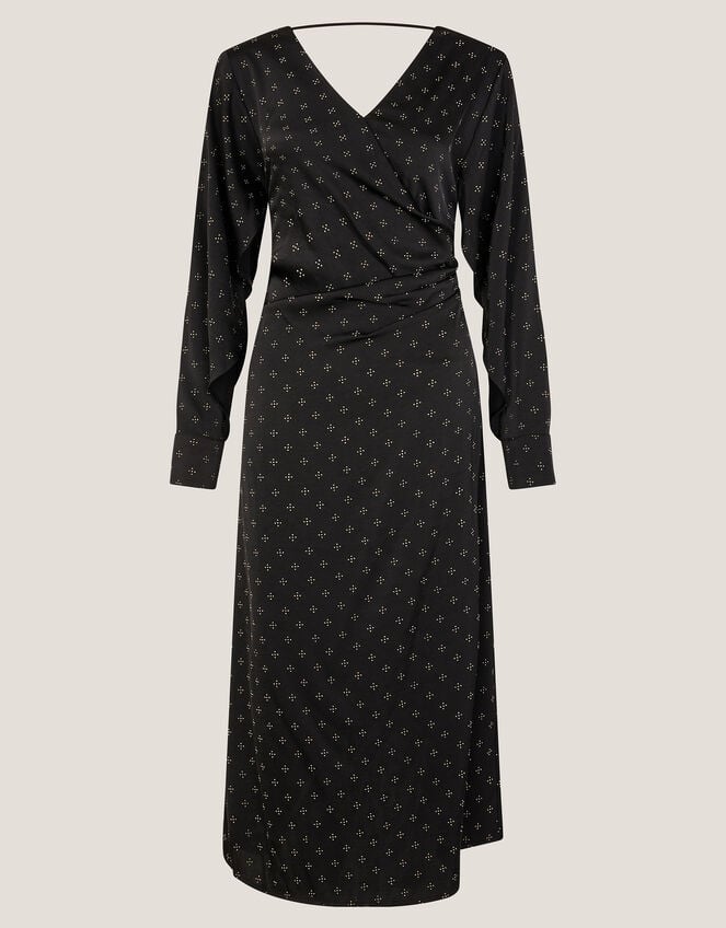 Margo Hotfix Midi Tea Dress, Black (BLACK), large