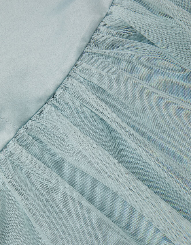 Satin Bridesmaid Dress, Green (SAGE), large