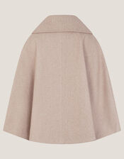 Bow Cape Coat, Camel (OATMEAL), large