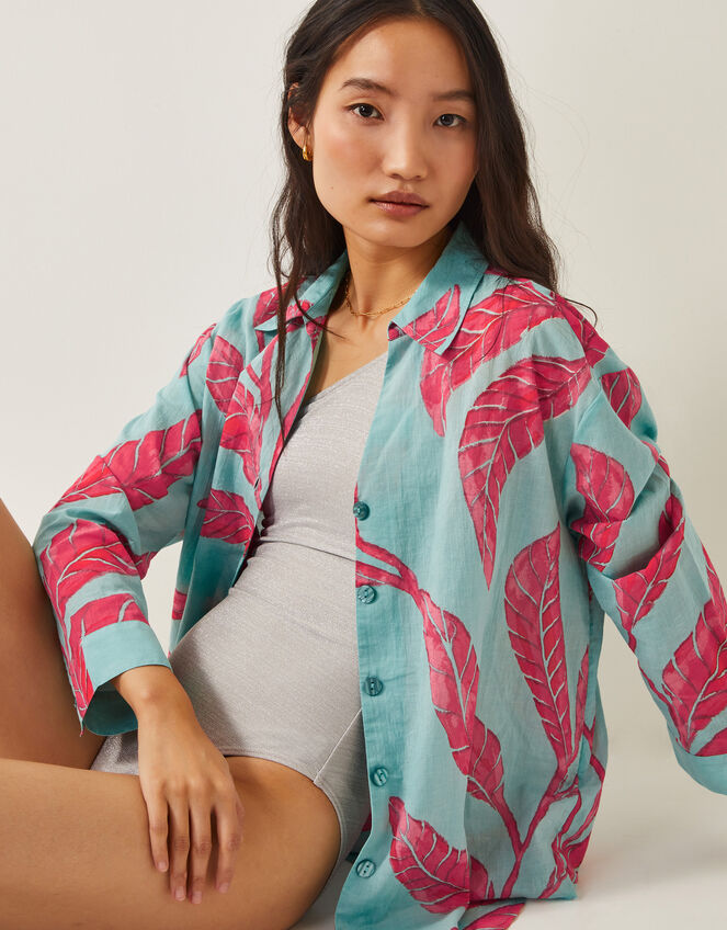 Pamela Palm Shirt, Green (MINT), large