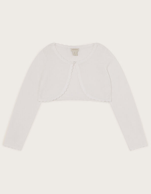 Niamh Glitter Cardigan, White (WHITE), large