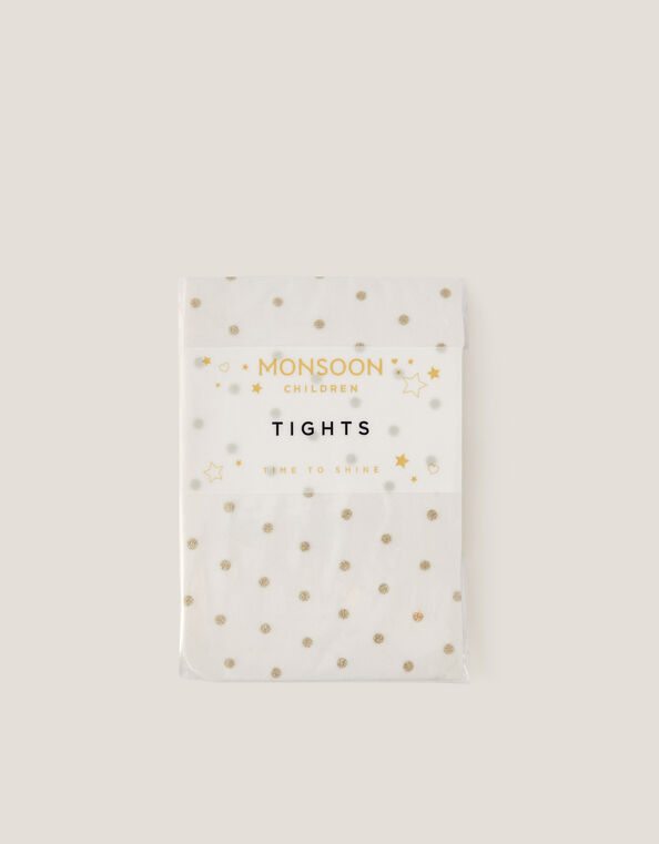 Glitter Spot Tights, Gold (GOLD), large