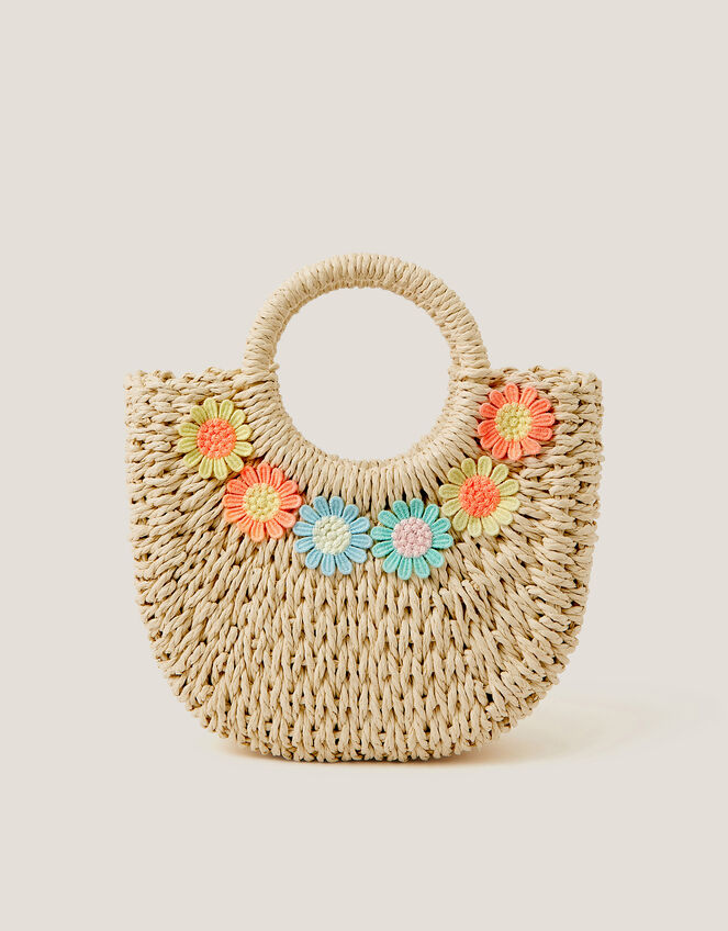 Floral Basket Bag, , large